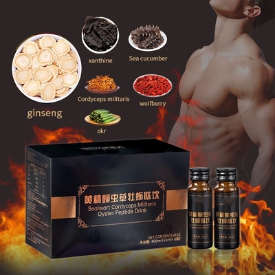 OEM লোগো Sealwort Cordyceps Militaris অয়েস্টার পেপটাইড পানীয় সহনশীলতা উন্নত করুন পুরুষ স্বাস্থ্যসেবা মৌখিক তরল