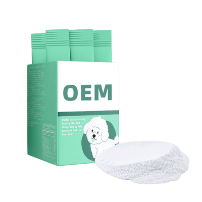 পোষা প্রাণীর স্বাস্থ্য OEM পুষ্টি সম্পূরক খাদ্য গভীর যত্ন চকচকে চুল কচ্ছপ ডিম পাউডার মাছ কোলাজেন বায়োটিন