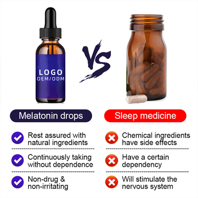 50ml 5Mg বায়োটিন কোলাজেন ড্রপ ই এম ন্যাচারাল মেলাটোনিন ড্রপ অ্যাডাল্ট নাইট স্লিপ এইড
