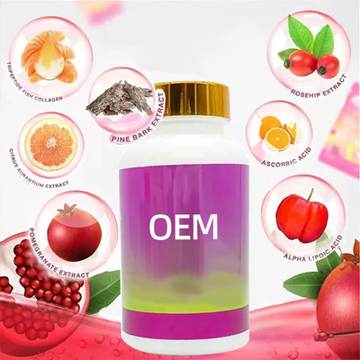 OEM গ্লুট্যাথিয়ন ত্বক সাদা করার পিল 60pcs/Soft Gel
